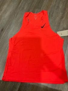 Nike ADV Aeroswift Running Singlet Light Crimson Tank FN4231-696 Mens Sz L - Picture 1 of 8