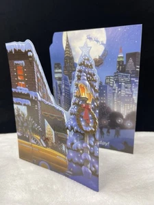VTG 1990 Trifold New York City Skyline Christmas Cards Francisco Ordaz Set Of 14 - Picture 1 of 24