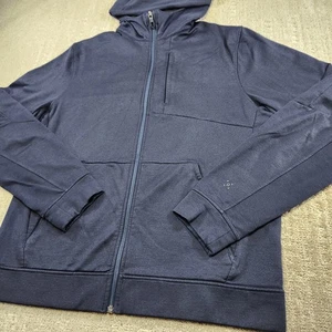 Lululemon Hoodie Men Large City Sweat Full Zip Blue Athleisure Workout Training - Picture 1 of 9