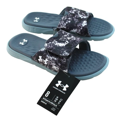 Nueva sandalia deslizante ajustable Under Armour 8 Ignite Pro gráfica/logo blanco para mujer Foto 1 de 4