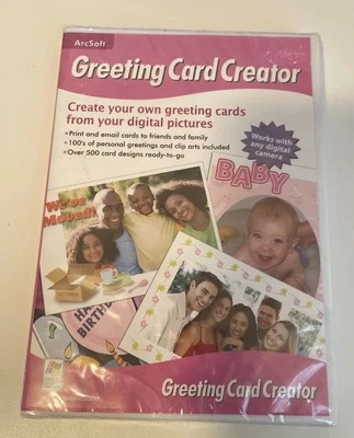 Arcsoft Greeting Card Creator for Windows Mac Software CD NEW - Image 1 of 4