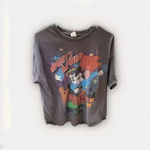 Gildan Mighty Mouse Graphic T-Shirt Vintage Style Comic Cartoon Print LARGE - Picture 1 of 4