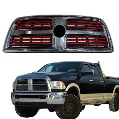 For 2010-2018 Ram 2500/3500 Front Bumper Grille Upgrade Chrome+Red 68067722AA Foto 1 de 2