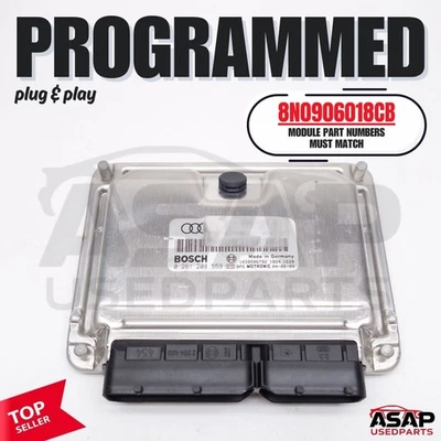 📍 PROGRAMMED PLUG & PLAY ECM ECU 1.8T 奥迪 TT QUATTRO 2001 - 2006 8N0906018CB 📍 — 第 1/4 张图片