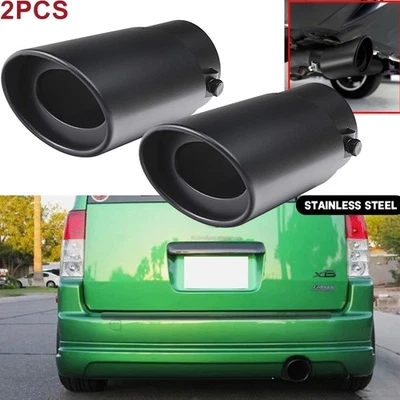 2PC For Scion xB Wagon Rear Exhaust Pipe Tail Tip Muffler Round Accessories Foto 1 de 4