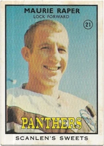 1968 B Scanlens Rugby League (21) Maurie RAPER Panthers (Near Mint) - Picture 1 of 2