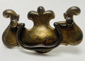 Antique Set Of 9 Drop Bail Pull Handle 1806 Dark Aged Brass 3" - Picture 1 of 6