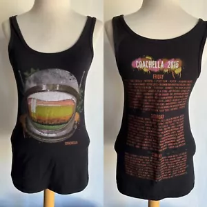 COACHELLA MUSIC FESTIVAL (2015) Official Full Line-Up Tank Top T-Shirt Sz Medium - Picture 1 of 6