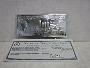 20 Dollar September 11th Silver Leaf Coin-Certificate 020524AST2-A