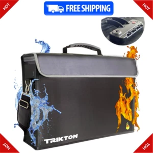 Fireproof Waterproof Document Bag 17.5"x13"x5" w TSA Lock,Fits A3 & Legal Files - Picture 1 of 7