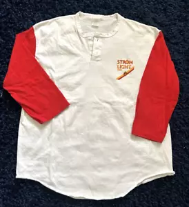 Camicia vintage Stroh’s Stroh Light Beer Baseball Raglan Sport-T di Stedman - Foto 1 di 3