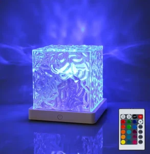 Halo Sphere Water Ripples Lamp - 16 Color Ocean Projector Nightlight for Bedroom - Picture 1 of 6
