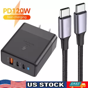 120W Fast Charger Multi-Port Type-C+USB For Motorola Moto Stylus 5G Edge+ 2023 - Picture 1 of 12