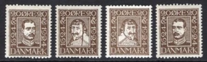 DANIMARCA 1924 SC #172-175, VF MVLH* Servizio postale emissione cv 30,00€ *Francobolli Bay* - Foto 1 di 2