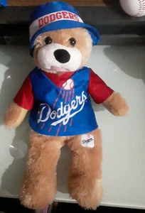 2012 good stuff LOS ANGELES DODGERS plush bear bucket hat - Picture 1 of 2