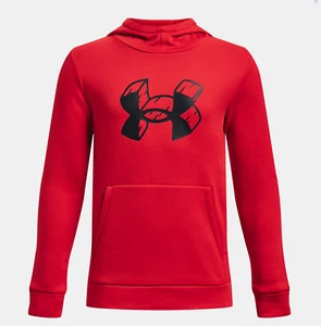 Under Armour Red Black 3D Graphic Logo Little Boys Hoodie Hooded Sweatshirt 4 - Picture 1 of 1