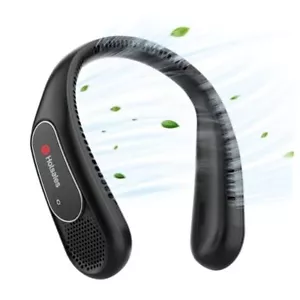 Neck Fan, Hands Free Bladeless Neck Fans Portable Rechargeable, 6000 mAh Black - Picture 1 of 8