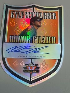 Kyle Schwarber 2014 Leaf Honor Guard Orange #8/25 Refractor RC On Card Autograph