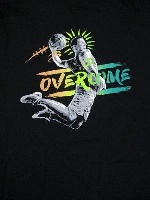 S black OVERCOME cotton BASKETBALL t-shirt by XERSION - Image 1 of 4