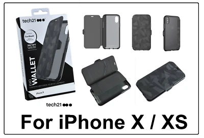 Genuine Tech21 Evo Dual Wallet Protective Flip / Folio Case for iPhone X  - Image 1 of 4