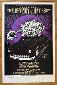 Stanley Mouse Signed 14x21 1993 Detroit Joint Show PRINT AUTOGRAPHED LE 300 COA - Picture 1 of 7