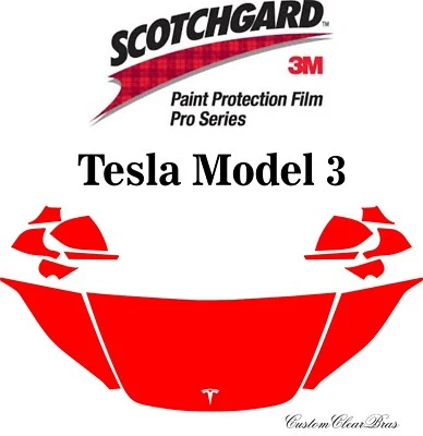 3M Paint Protection Film Pro Series Clear Bra Shield 2024 2025 Tesla Model 3 - Image 1 of 3