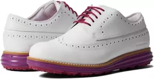 Cole Haan Original Grand Wing Oxford Golf White/Fuchsia Waterproof Sneakers - Picture 1 of 1
