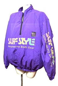 Surf Style Interplanetary Body Gear Jacket Purple Shimmer 1 Sz Neon Y2K Unisex - Picture 1 of 5