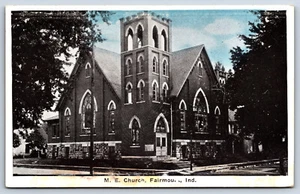 Fairmount Indiana M. E. Church Wesleyan Methodist IN 304 N. Walnut St. Postcard - Picture 1 of 2