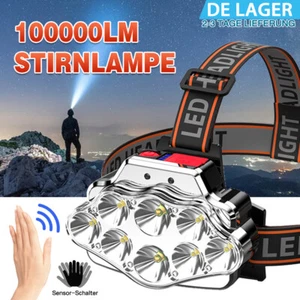 Stirnlampe Kopflampe LED Wiederaufladbar USB 8 LED Kopflampe 4 Modi Wasserdicht - Bild 1 von 15