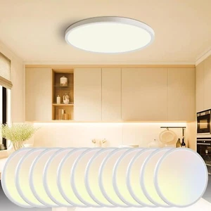 12Pack LED Flush Mount Ceiling Light 28W Equivalent Super Slim Ceiling Light - Picture 1 of 7