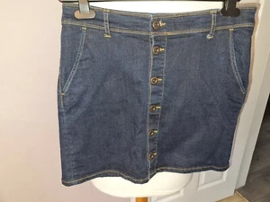 BRAND NEW LADIES DESIGNER JACK WILLS DENIM 'BUTTON UP' SKIRT UK 12 RRP £50.00 - Picture 1 of 5