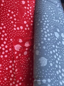 Blaubeerstern Double Musselin/ Windelstoff Fräulein Tulpe Rot/Blau 50x130cm Neu - Bild 1 von 3