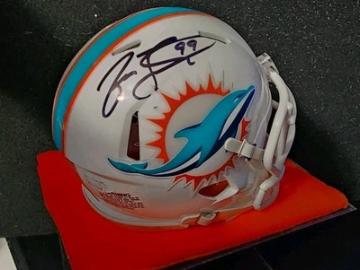 MINI CASCO FIRMADO RIDDELL HOF JASON TAYLOR #99 DE LOS DELFINES DE MIAMI JSA Foto 1 de 4