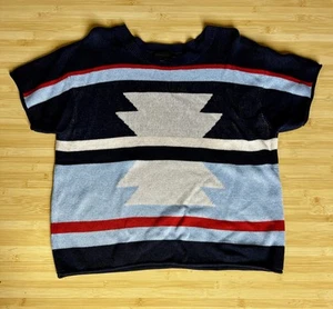 Pendleton maglione donna Pendleon stampa grafica maglia manica corta taglia large - Foto 1 di 4