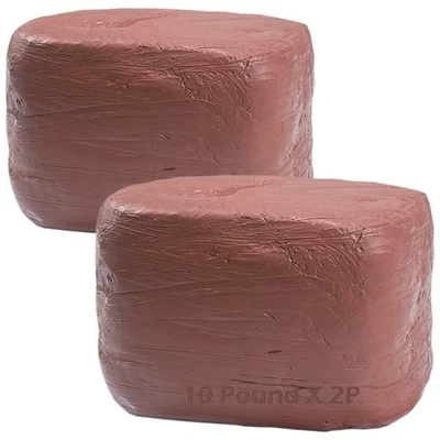 ReArt 天然风干粘土,陶器粘土,多功能建模粘土 20 磅 — 第 1/4 张图片