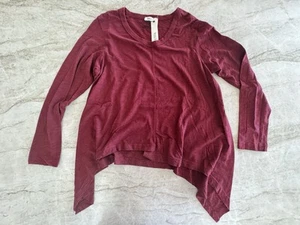 Camisa Wilt Manga Larga Línea Larga Granate Talla S Nueva con Etiquetas - Imagen 1 de 8