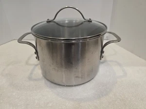 🍲 Calphalon 6 Qt Edelstahl Suppentopf #806 mit Glasdeckel - 5,6L - Induktion - Bild 1 von 9