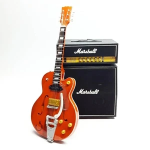 Miniature Amp Marshall & Orange Gretsch Style Guitar 1/6 2-Stage Display GIFT - Picture 1 of 2