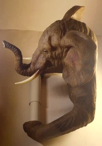 Ebros Pachyderm Servant Safari Elephant Holding Toilet Tissue Paper Holder - Picture 1 of 10
