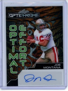 Joe Montana 2024 Leaf Optichrome Optimal Effort Auto 2/3 SSP 49ers HOF - Bild 1 von 2