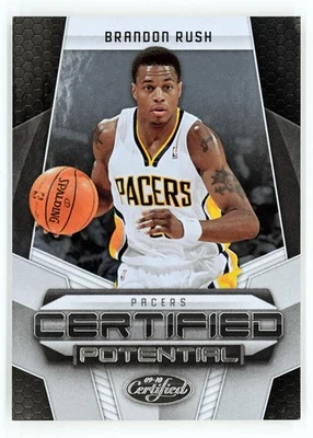 Brandon Rush 2009-10 certificado Panini #16/500 potenciales Indiana Pacers Foto 1 de 2