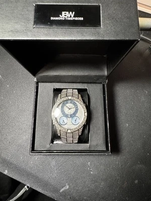 Новые мужские роскошные часы JBW Jet Setter 118 бриллиантов серебро нержавеющая сталь JB6248B - Изображение 1 из 3
