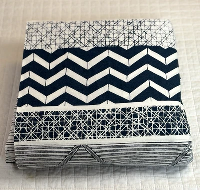 Funda nórdica IKEA PROVINSROS King geométrica azul blanco escandinavo 96x86 nueva sin caja Foto 1 de 4