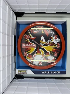 Reloj de Pared Sonic the Hedgehog Shadow Pantalla Analógica de 10 Pulgadas Marco Rojo Regalo Sega - Imagen 1 de 2