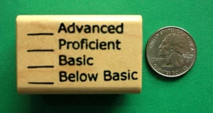 Advanced/Proficient/Basic/Below, w/lines, Teacher Stamp - Picture 1 of 2