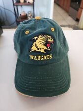 NMU Northern Michigan University Wildcats Hat Cap Strapback Green Embroidered