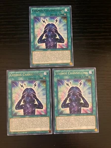 Yugioh! 3x Cosmos Channelling - LED7-EN036 - Rare - 1st Edition Near Mint - Picture 1 of 2