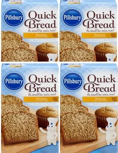 Paquete de 4 mezcla de pan de plátano y magdalenas Pillsbury Quick Bread, 14 oz cada caja - Imagen 1 de 7