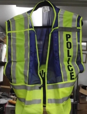 Smith & Wesson SVMP021 Split Tape Law Enforcement Safety Vest Police Blue - Image 1 of 2